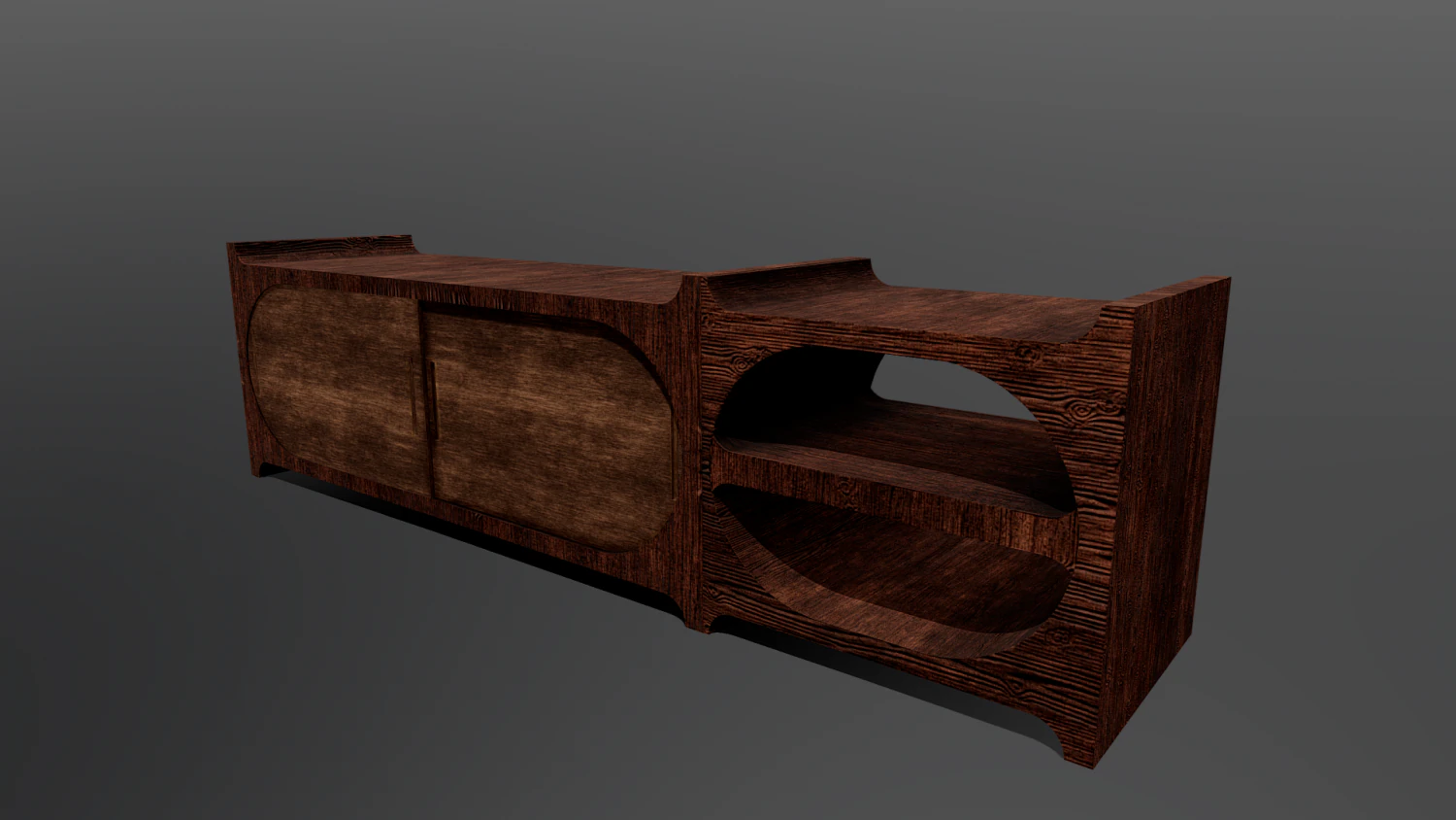 简易柜子 3D 模型 .c4d .max .obj .3ds .fbx .stl .blend 