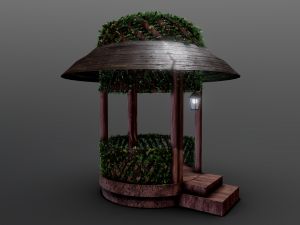 covered gazebo Model 3D