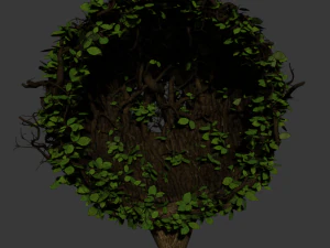 silla cubierta de maleza Modelo 3D