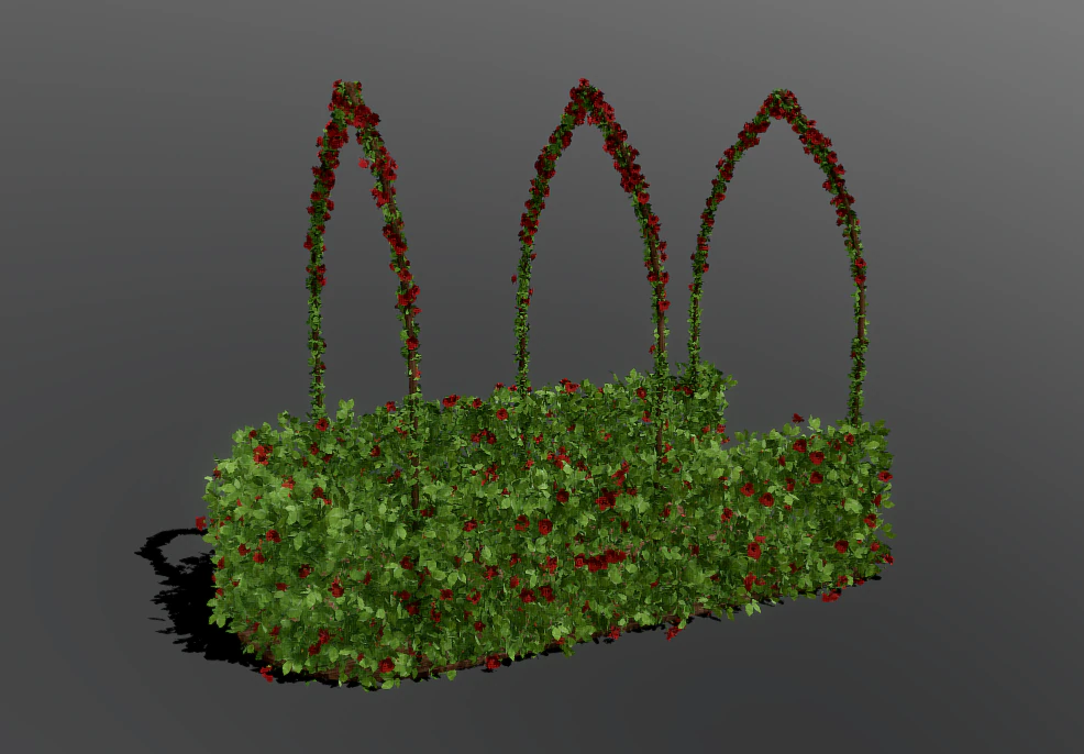 two seasonal garden 3D Model .c4d .max .obj .3ds .fbx .stl .blend 