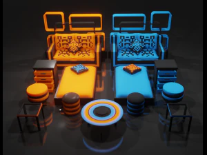 set di mobili Modello 3D