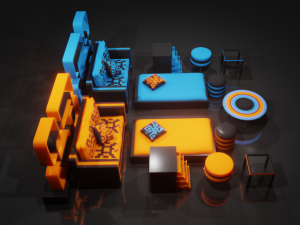 furniture set 3D Модель