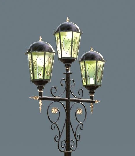 street lamp 3D Model .c4d .max .obj .3ds .fbx .stl .blend 
