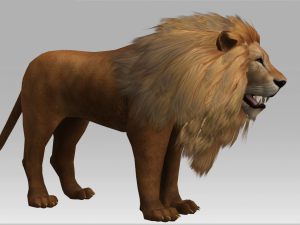 3d lion Modèle 3D