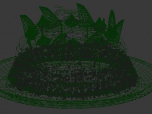 birthday cake chocolate and gems Modelo 3D