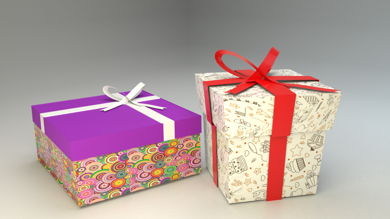 Low Poly Gift Boxes Of Both Cubical And Rectangular Cuboid Form For Party  Decorations Gratis Model 3D In Lainnya 3Dexport