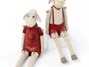 decorative sheep figurines 3D Model