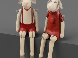 decorative sheep figurines 3D Model