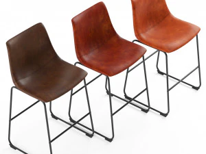 centiar adan dining chair and counter stool 3D Model