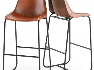 roadhouse bar stool 3D मॉडल