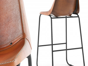 roadhouse bar stool 3D मॉडल