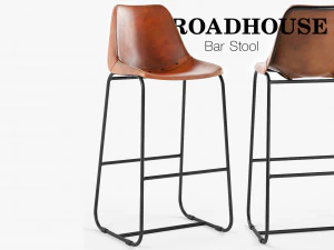 banco de bar roadhouse Modelo 3D