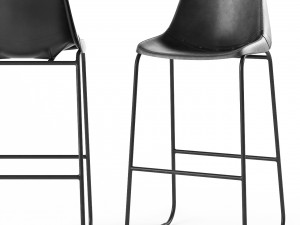 roadhouse bar stool black 3D 모델