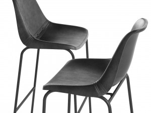 roadhouse bar stool black 3D 모델