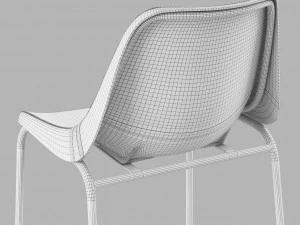 roadhouse bar stool black 3D Model