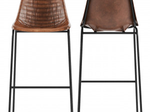 roadhouse bar stool ribbed Modello 3D