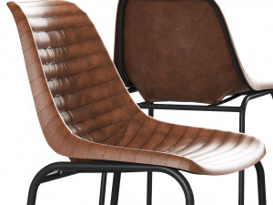 roadhouse bar stool ribbed Modello 3D