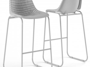 roadhouse bar stool ribbed Modello 3D