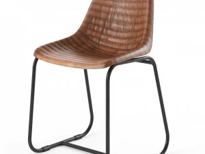 roadhouse dining chair ribbed 3D Model