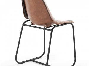 roadhouse dining chair ribbed 3D Model