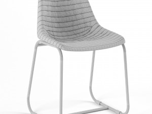 roadhouse dining chair ribbed 3D मॉडल