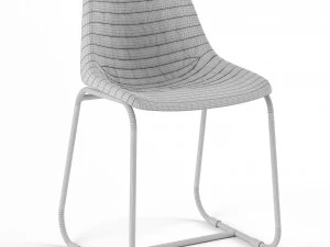 roadhouse dining chair ribbed 3D Model