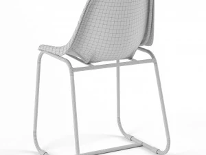 roadhouse dining chair ribbed 3D Model