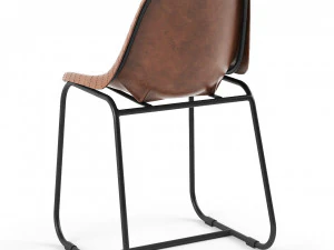 roadhouse dining chair ribbed 3D Model