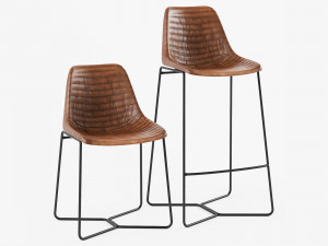 chair and bar stool loft design 4020 and 4023 3D 模型