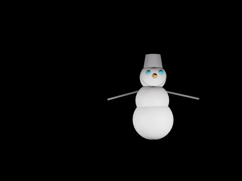 snowman 3D Model .c4d .max .obj .3ds .fbx .stl .blend 
