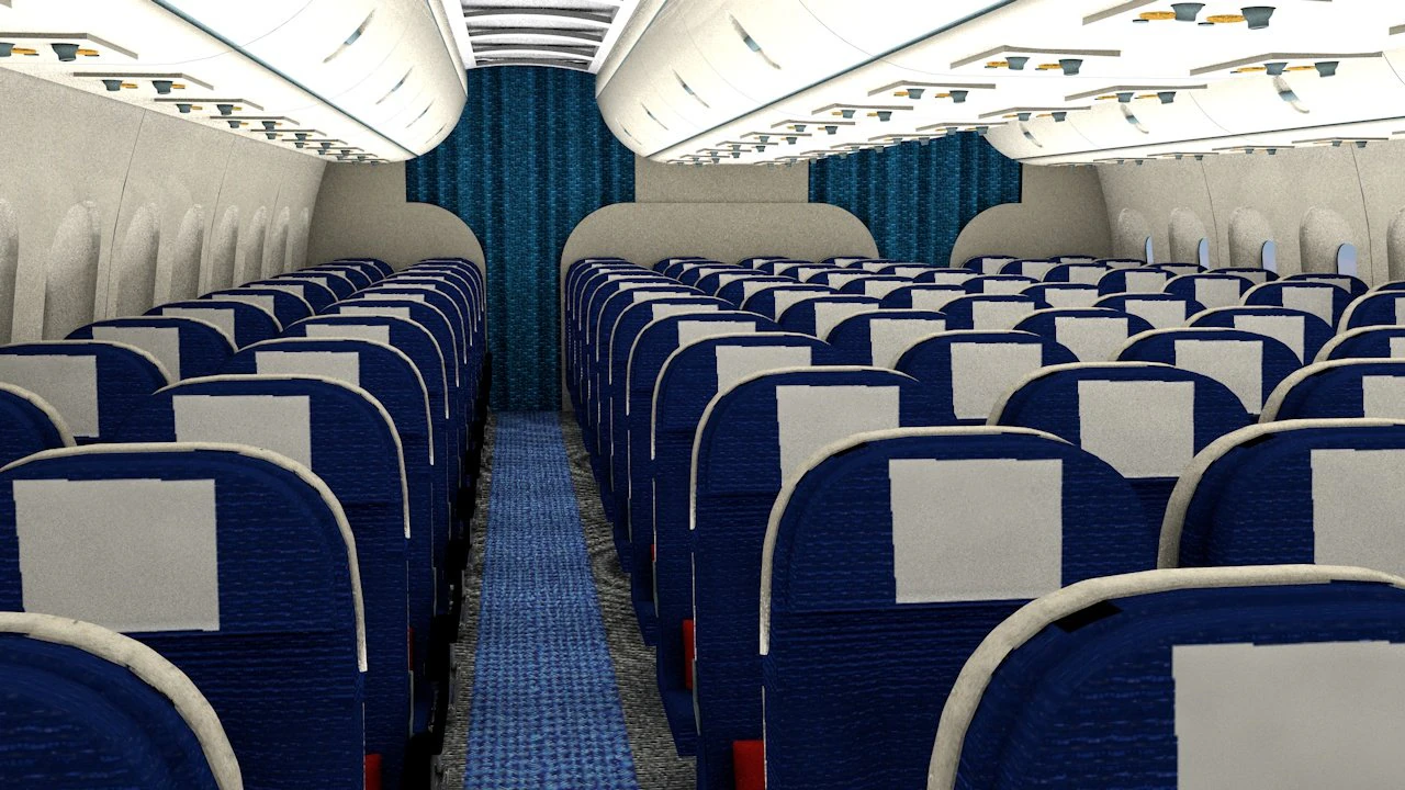 airplane interior 3D Model .c4d .max .obj .3ds .fbx .stl .blend 