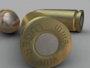 9mm bullet Modello 3D