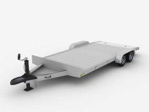 aluminum car trailer 3D Model