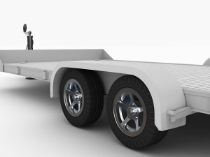 aluminum car trailer Model 3D
