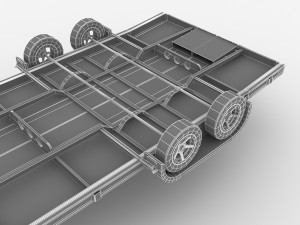 aluminum car trailer Model 3D