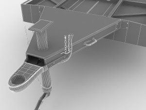 aluminum car trailer Model 3D