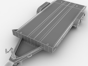 aluminum car trailer Model 3D