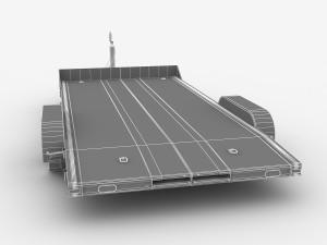 aluminum car trailer Model 3D