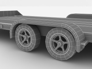 aluminum car trailer Model 3D