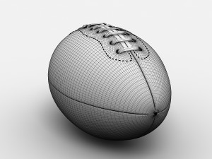 american football Model 3D