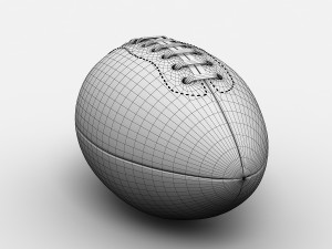 american football Model 3D