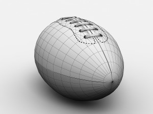 american football Model 3D