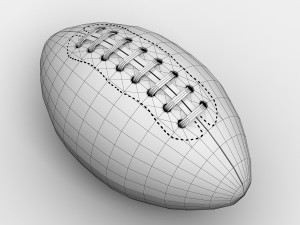 american football Model 3D