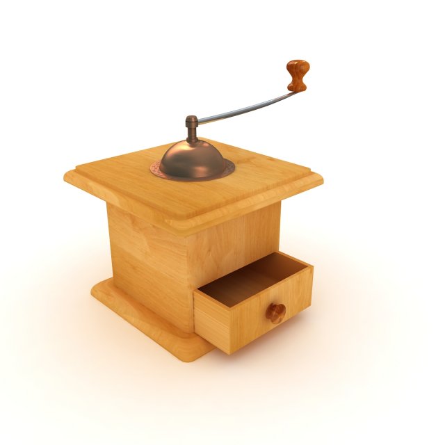 antique coffee grinder 3D Model .c4d .max .obj .3ds .fbx .stl .blend 