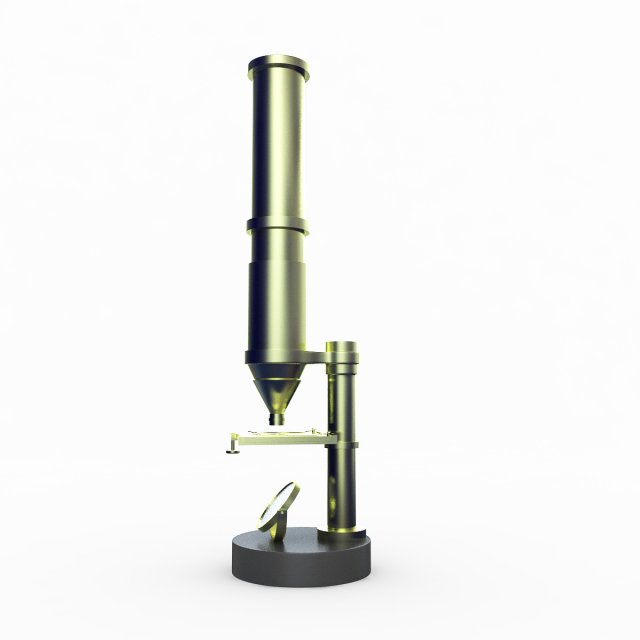 antique microscope 3D Model .c4d .max .obj .3ds .fbx .stl .blend 