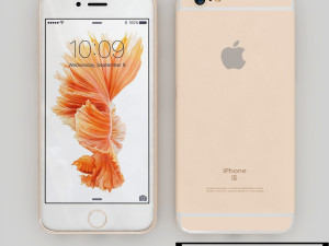 apple iphone 6s gold 3D मॉडल
