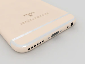 apple iphone 6s gold 3D Model