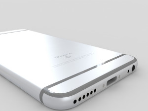 apple iphone 6s silver 3D 모델