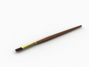 pennello dell'artista Modello 3D