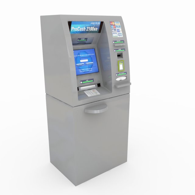 atm machine Model 3D .c4d .max .obj .3ds .fbx .stl .blend 